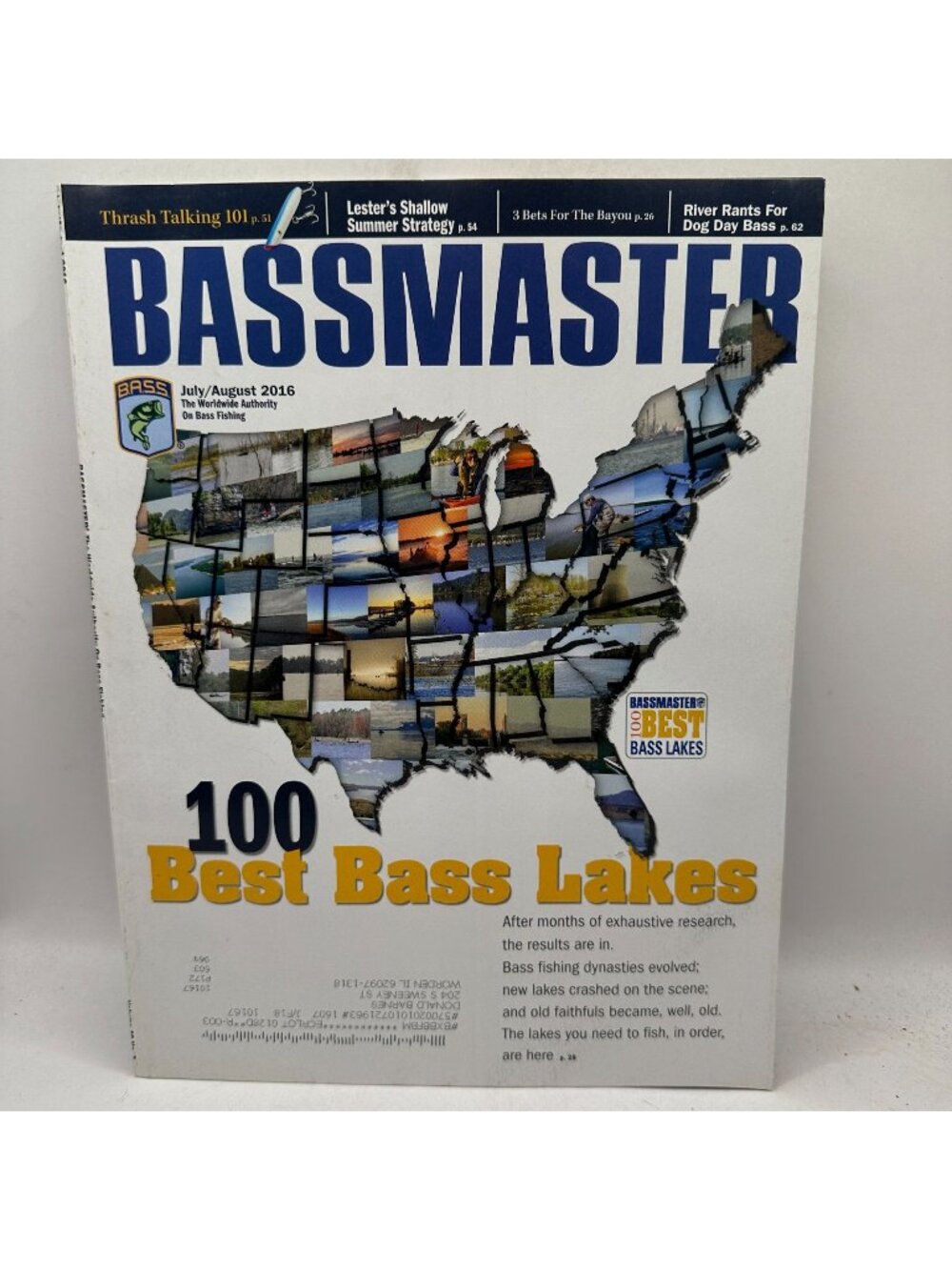 Bassmaster 100 Best Bass Lakes Jul Aug 2016 Bass Fishing Magazine